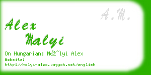 alex malyi business card